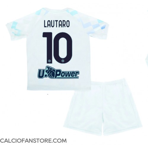 Maglia Calcio Inter Milan Lautaro Martinez #10 Seconda Divisa Bambino 2025-26 Manica Corta (+ pantaloncini)